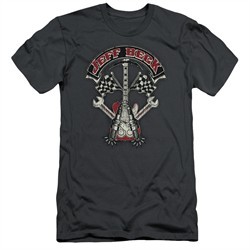 Jeff Beck Slim Fit Shirt Beckabilly Guitar Charcoal T-Shirt
