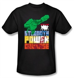 Justice League Kids T-shirt Heroic Qualities Youth Black Tee Shirt
