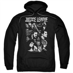Justice League Movie Hoodie Pushing Forward Black Sweatshirt Hoody