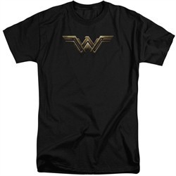 Justice League Movie Shirt Wonder Woman Logo Black Tall T-Shirt