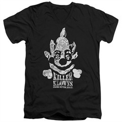 Killer Klowns From Outer Space Slim Fit V-Neck Shirt Kreepy Black T-Shirt