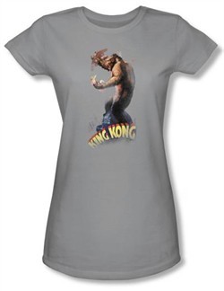 King Kong Juniors T-Shirt Warner Bros Movie Last Stand Silver Shirt