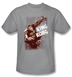 King Kong Kids T-Shirt Warner Bros Movie Sepia Snag Silver Shirt Youth