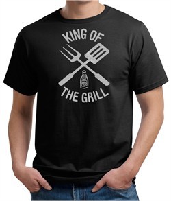 King Of The Grill Organic T-shirt Barbecue Utensils Adult Tee Shirt