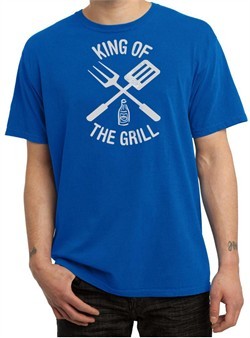King Of The Grill Pigment Dyed T-shirt Barbecue Utensils Adult Tee