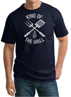 King Of The Grill Tall T-shirt Barbecue Utensils Adult Tee Shirt