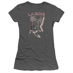 L.A. Guns Juniors Shirt From Hollywood Charcoal T-Shirt