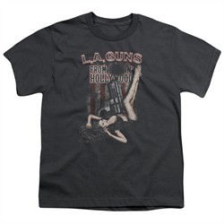 L.A. Guns Kids Shirt From Hollywood Charcoal T-Shirt