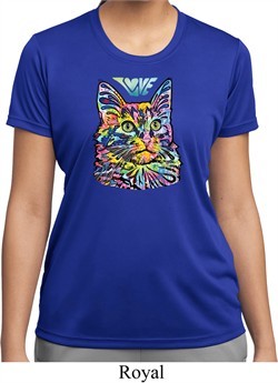 Ladies Cat Shirt Love Cat Moisture Wicking T-shirt