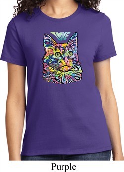 Ladies Cat Shirt Love Cat T-shirt