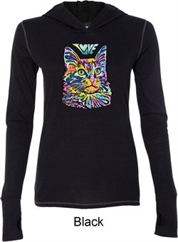 Ladies Cat Shirt Love Cat Tri Blend Hoodie