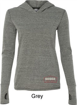 Ladies Dodge Brothers Bottom Print Tri Blend Hoodie Shirt
