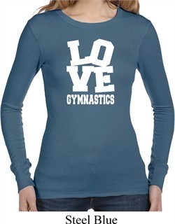 Ladies Gymnastics Shirt Love Gymnastics Long Sleeve Thermal T-Shirt