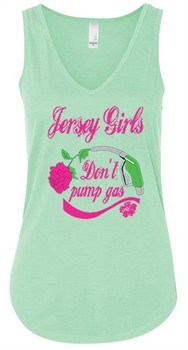 Ladies Tanktop Jersey Girls Don't Pump Gas Flowy V-neck Tank Top