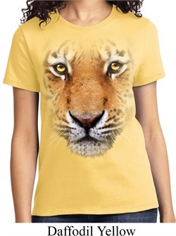 Ladies Tiger Shirt Big Tiger Face Tee T-Shirt