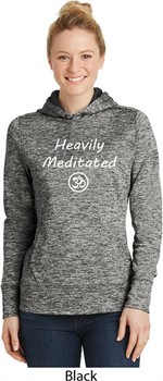 Ladies Yoga Heavily Meditated with OM Dry Wicking Hoodie