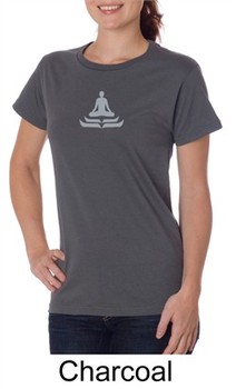 Ladies Yoga T-shirt ? Lotus Pose Meditation Organic Tee Shirt