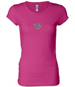 Ladies Yoga T-Shirt Super OM Small Print Longer Length Shirt