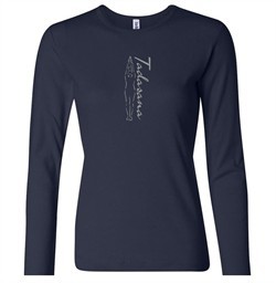 Ladies Yoga T-shirt Tadasana Mountain Pose Long Sleeve Shirt