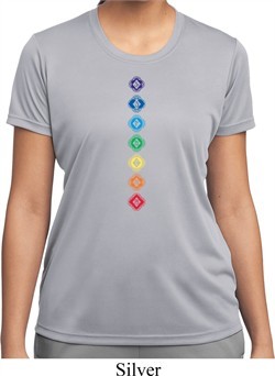 Ladies Yoga Tee Diamond Chakras Moisture Wicking T-shirt