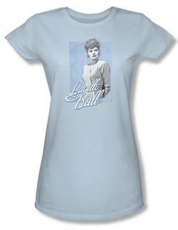 Lucille Lucy Ball Juniors Shirt Blue Lace Light Blue Tee T-Shirt