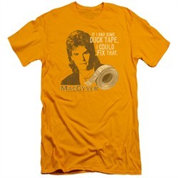 MacGyver Slim Fit Shirt Duct Tape Gold T-Shirt