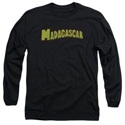Madagascar Long Sleeve Shirt Logo Black Tee T-Shirt