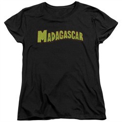 Madagascar Womens Shirt Logo Black T-Shirt