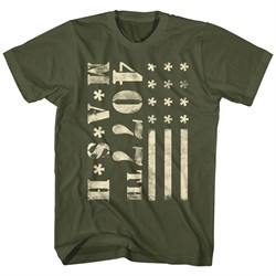 MASH Shirt Flag Military Green T-Shirt