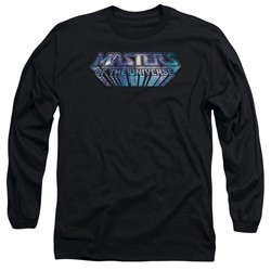 Masters Of The Universe Shirt Long Sleeve Space Logo Black Tee T-Shirt