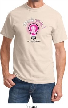 Mens Breast Cancer Awareness Shirt Think Pink Tee T-Shirt