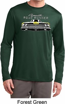 Mens Dodge Yellow Plymouth Roadrunner Dry Wicking Long Sleeve Shirt