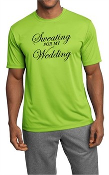 Mens Fitness Shirt Sweating For My Wedding Moisture Wicking Tee