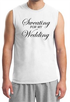 Mens Fitness Shirt Sweating For My Wedding Muscle Tee T-Shirt