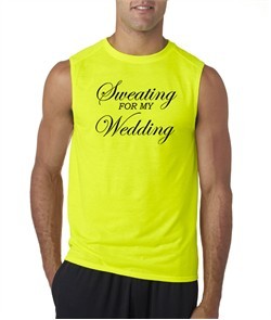 Mens Fitness Shirt Sweating For My Wedding Sleeveless Tee T-Shirt