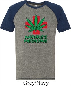 Mens Funny Shirt Natures Medicine Tri Blend Tee T-Shirt