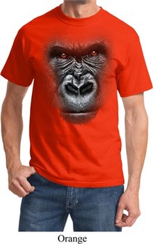 Mens Gorilla Shirt Big Gorilla Face Tee T-Shirt