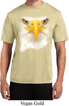 Mens Shirt Big Bald Eagle Face Moisture Wicking Tee T-Shirt