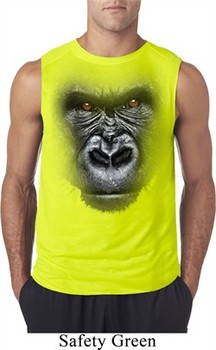 Mens Shirt Big Gorilla Face Sleeveless Tee T-Shirt