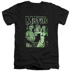 Misfits Slim Fit V-Neck Shirt The Return Black T-Shirt