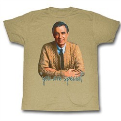 Mr. Mister Rogers Shirt You Are Special Khaki T-Shirt