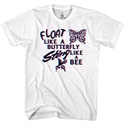 Muhammad Ali Shirt Float Like A Butterfly White T-Shirt