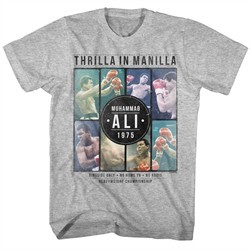 Muhammad Ali Shirt Thrilla In Manila 1975 Athletic Heather T-Shirt