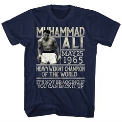 Muhammad Ali Shirt You Can Back It Up Navy Blue T-Shirt