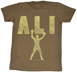 Muhammad Ali T-shirt Ali Victory Adult Heather Brown Tee Shirt