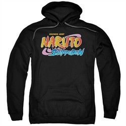 Naruto Shippuden Hoodie Logo Black Sweatshirt Hoody