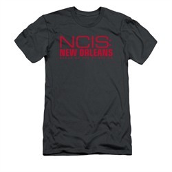 NCIS New Orleans Shirt Slim Fit Red Logo Charcoal T-Shirt