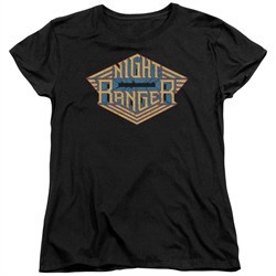 Night Ranger Womens Shirt Logo Black T-Shirt