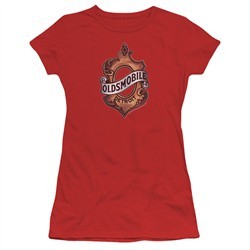 Oldsmobile Juniors Shirt Detroit Emblem Red T-Shirt