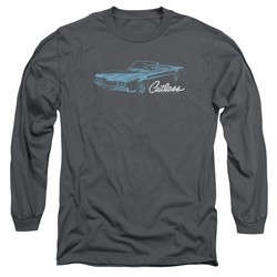 Oldsmobile Long Sleeve Shirt 68 Cutlass Charcoal Tee T-Shirt